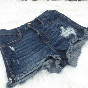Hollister high rise denim shorts size 3